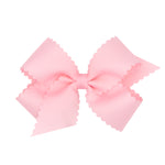Scallop Girls Bow - Light Pink