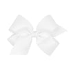 Scallop Girls Bow - White