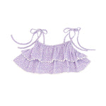Bikini Ruffle Tie Top - Lavender Floral