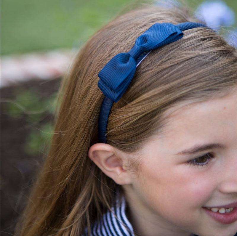 Bow Headband - Navy