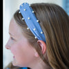 Blue with Pearls Girls Headband