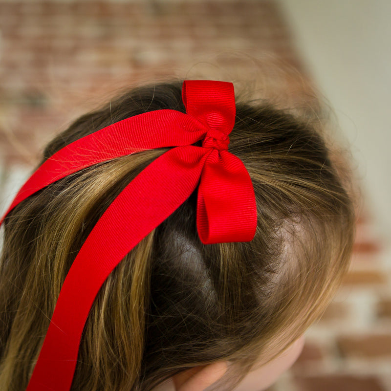 Wee Ones Ribbon Bow in Red – Eyelet & Ivy
